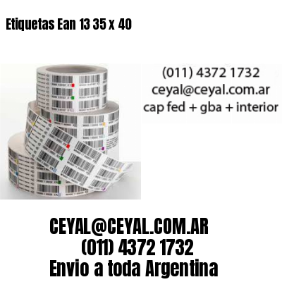 Etiquetas Ean 13 35 x 40