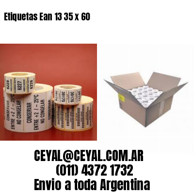 Etiquetas Ean 13 35 x 60