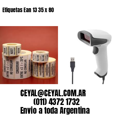 Etiquetas Ean 13 35 x 80