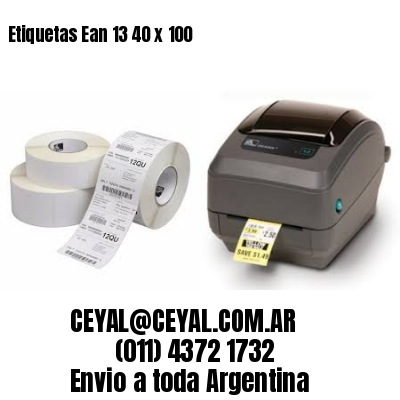Etiquetas Ean 13 40 x 100