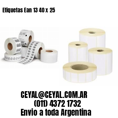 Etiquetas Ean 13 40 x 25