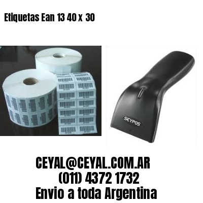 Etiquetas Ean 13 40 x 30