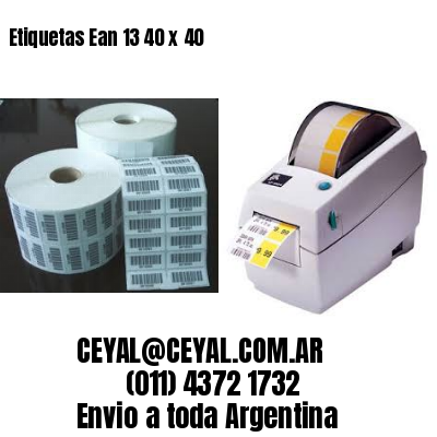 Etiquetas Ean 13 40 x 40