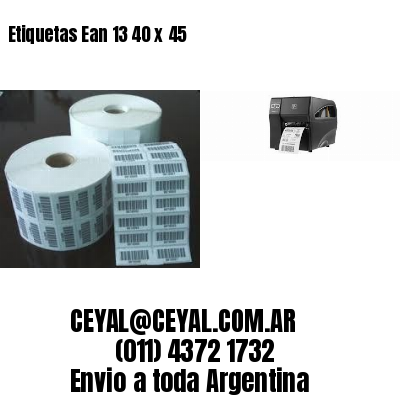 Etiquetas Ean 13 40 x 45