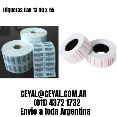 Etiquetas Ean 13 40 x 55