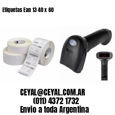 Etiquetas Ean 13 40 x 60