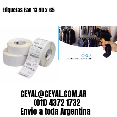 Etiquetas Ean 13 40 x 65