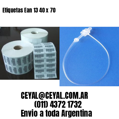 Etiquetas Ean 13 40 x 70