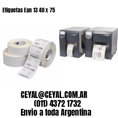 Etiquetas Ean 13 40 x 75