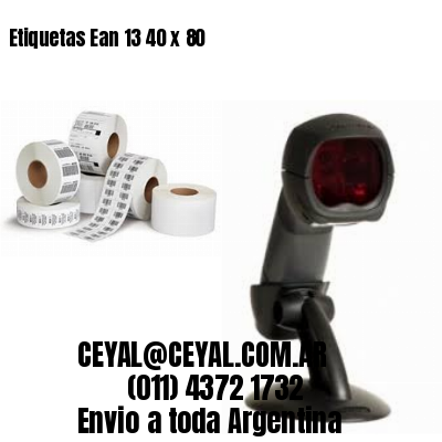 Etiquetas Ean 13 40 x 80