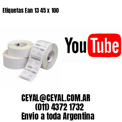 Etiquetas Ean 13 45 x 100