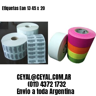 Etiquetas Ean 13 45 x 20