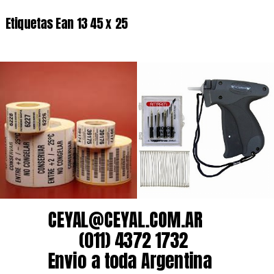 Etiquetas Ean 13 45 x 25