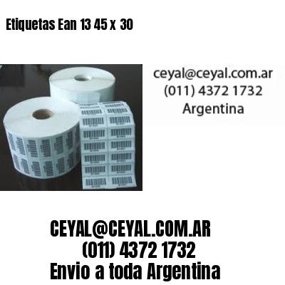 Etiquetas Ean 13 45 x 30