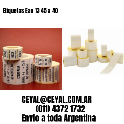 Etiquetas Ean 13 45 x 40