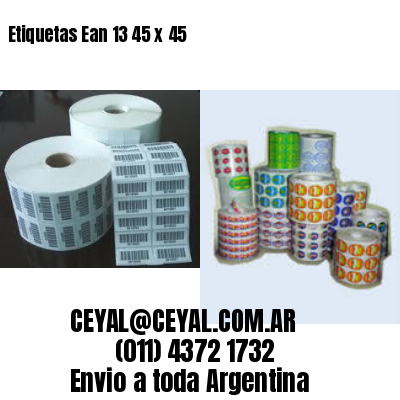 Etiquetas Ean 13 45 x 45