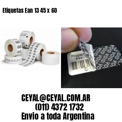 Etiquetas Ean 13 45 x 60