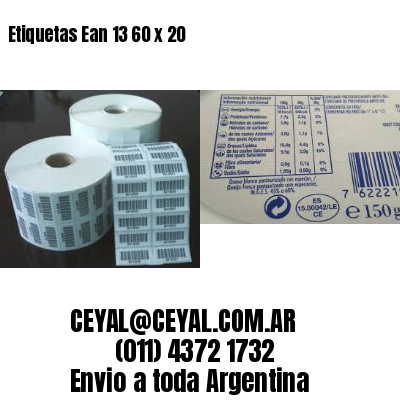 Etiquetas Ean 13 60 x 20