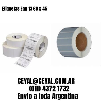 Etiquetas Ean 13 60 x 45
