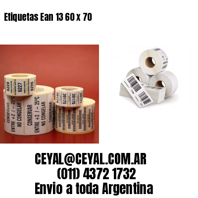 Etiquetas Ean 13 60 x 70