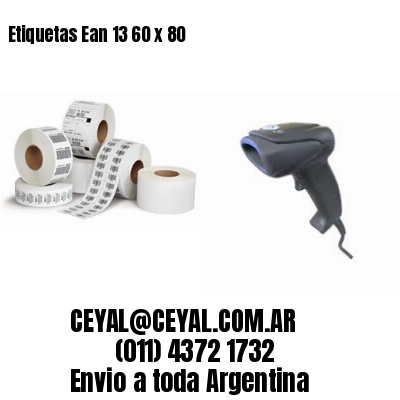 Etiquetas Ean 13 60 x 80