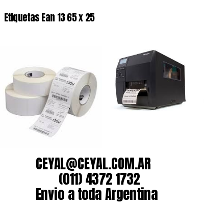 Etiquetas Ean 13 65 x 25