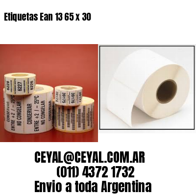 Etiquetas Ean 13 65 x 30