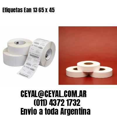 Etiquetas Ean 13 65 x 45