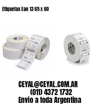 Etiquetas Ean 13 65 x 60