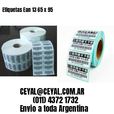 Etiquetas Ean 13 65 x 95