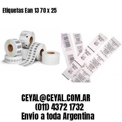 Etiquetas Ean 13 70 x 25