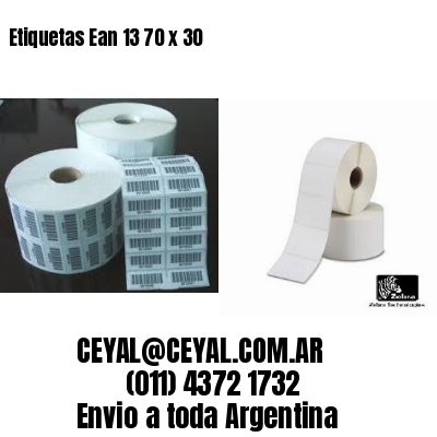 Etiquetas Ean 13 70 x 30