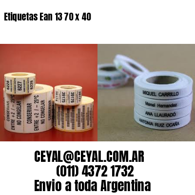 Etiquetas Ean 13 70 x 40