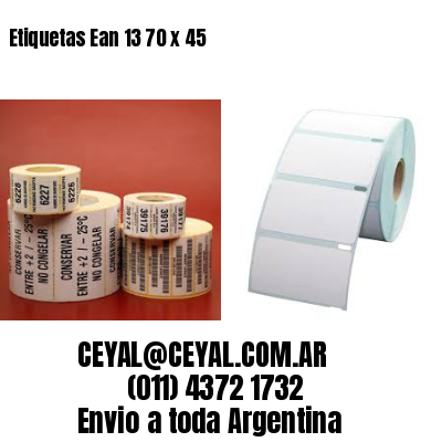 Etiquetas Ean 13 70 x 45