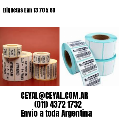 Etiquetas Ean 13 70 x 80