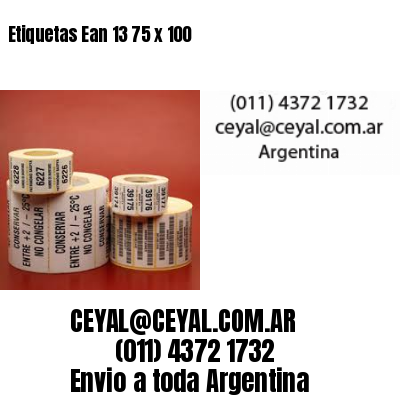 Etiquetas Ean 13 75 x 100