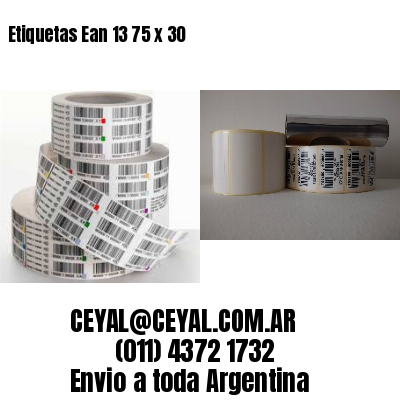 Etiquetas Ean 13 75 x 30