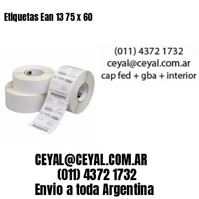 Etiquetas Ean 13 75 x 60
