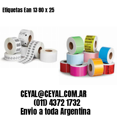 Etiquetas Ean 13 80 x 25