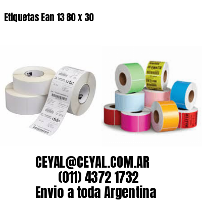 Etiquetas Ean 13 80 x 30