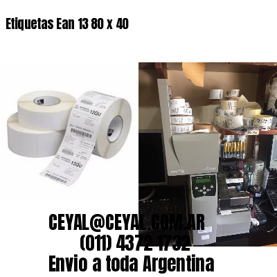 Etiquetas Ean 13 80 x 40