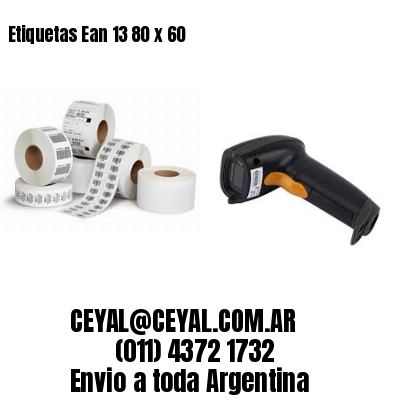 Etiquetas Ean 13 80 x 60