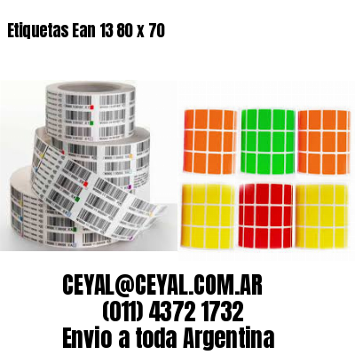 Etiquetas Ean 13 80 x 70