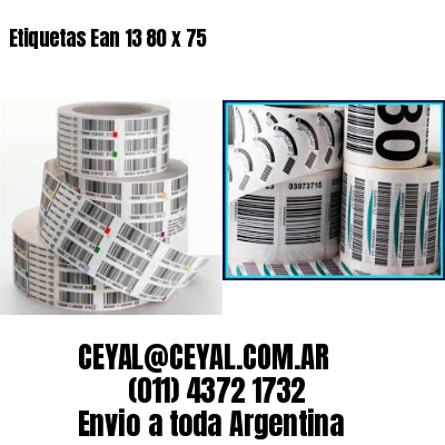 Etiquetas Ean 13 80 x 75
