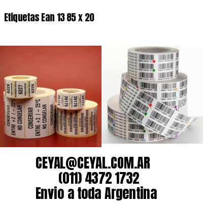 Etiquetas Ean 13 85 x 20