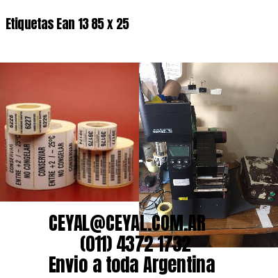 Etiquetas Ean 13 85 x 25
