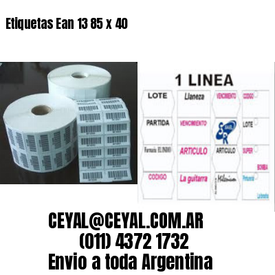 Etiquetas Ean 13 85 x 40