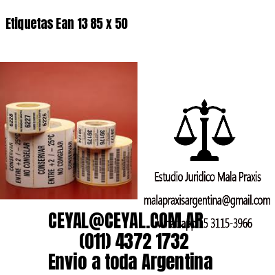 Etiquetas Ean 13 85 x 50
