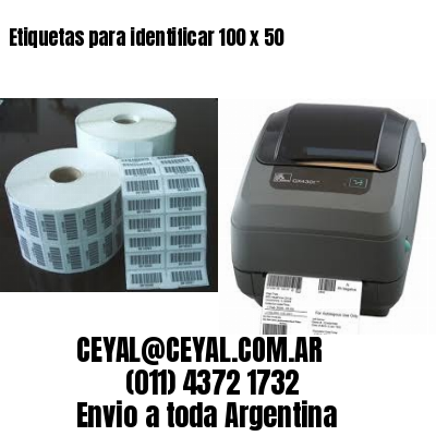 Etiquetas para identificar 100 x 50
