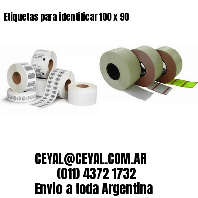 Etiquetas para identificar 100 x 90